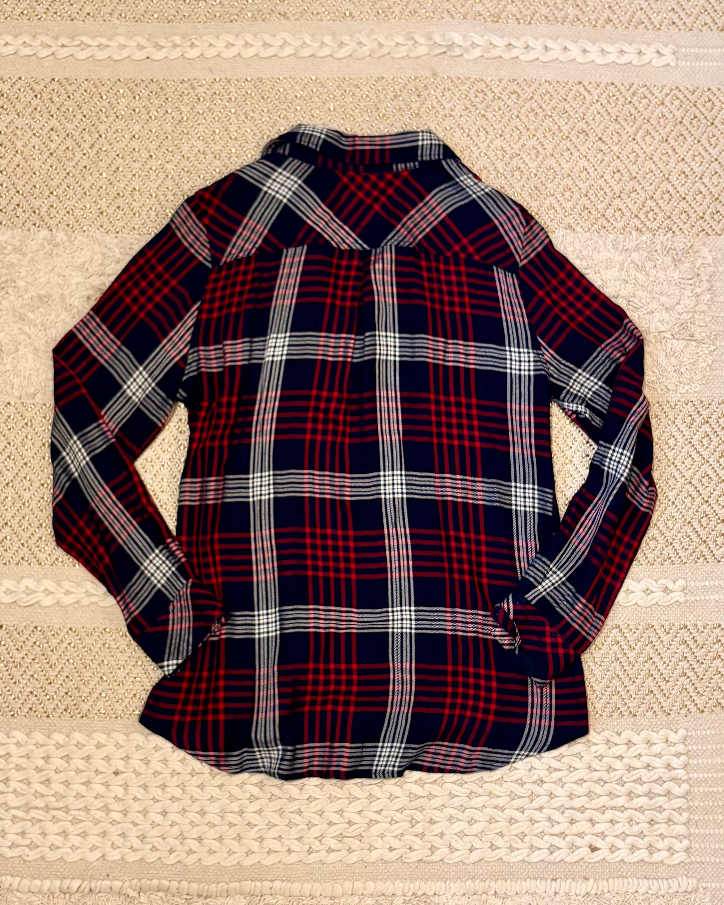 Vintage Rails Red/Blue/White Flannel