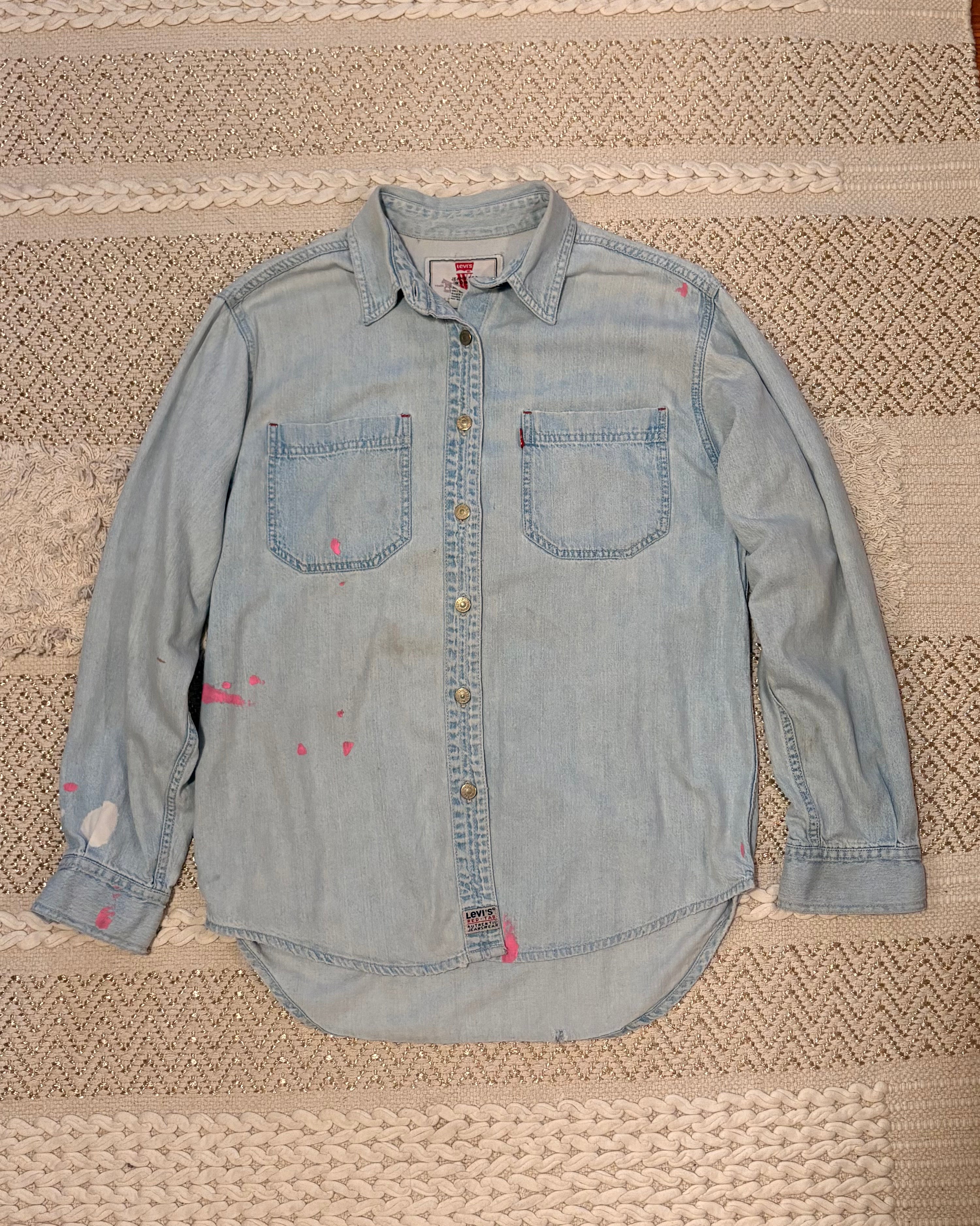 Fried Egg Oversized Denim Shirt