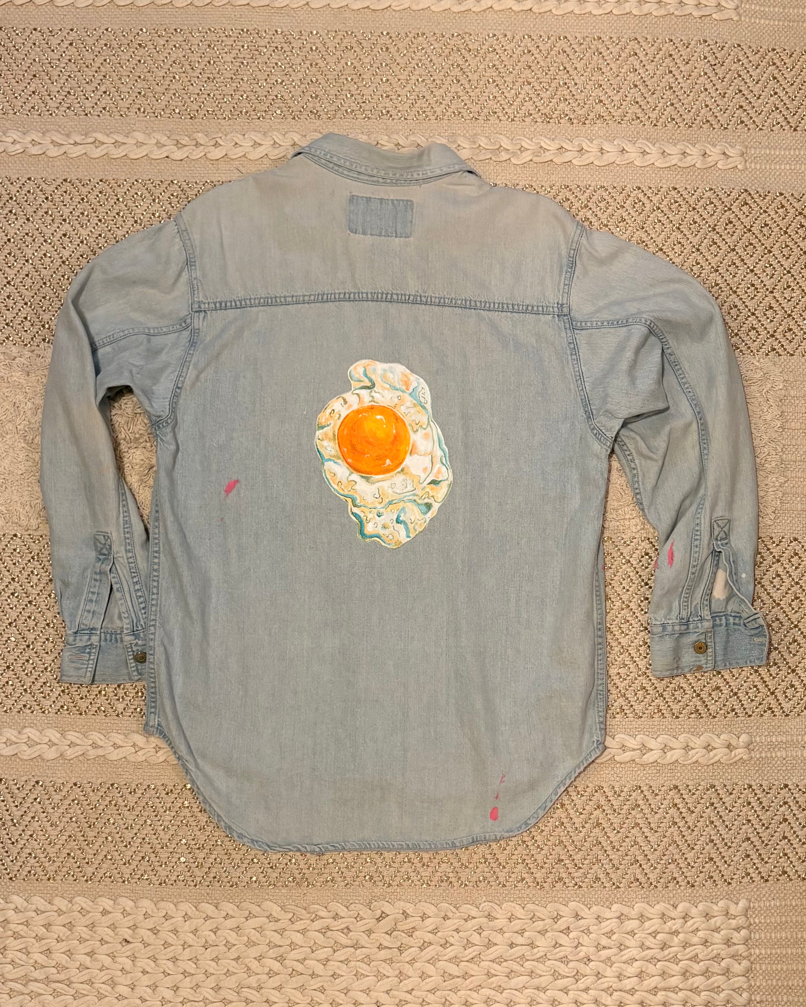 Fried Egg Oversized Denim Shirt
