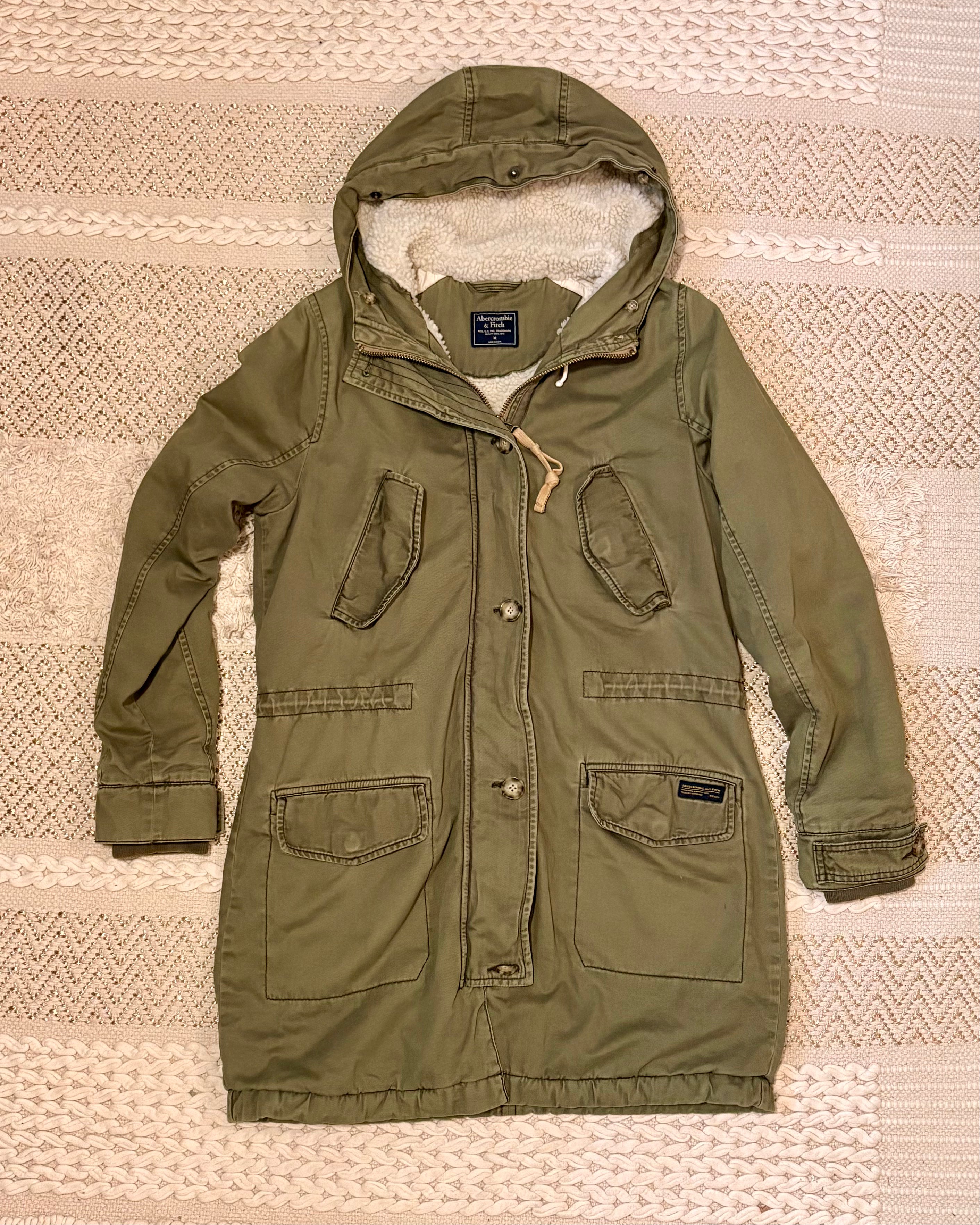 Vintage A&F Green Cargo Jacket