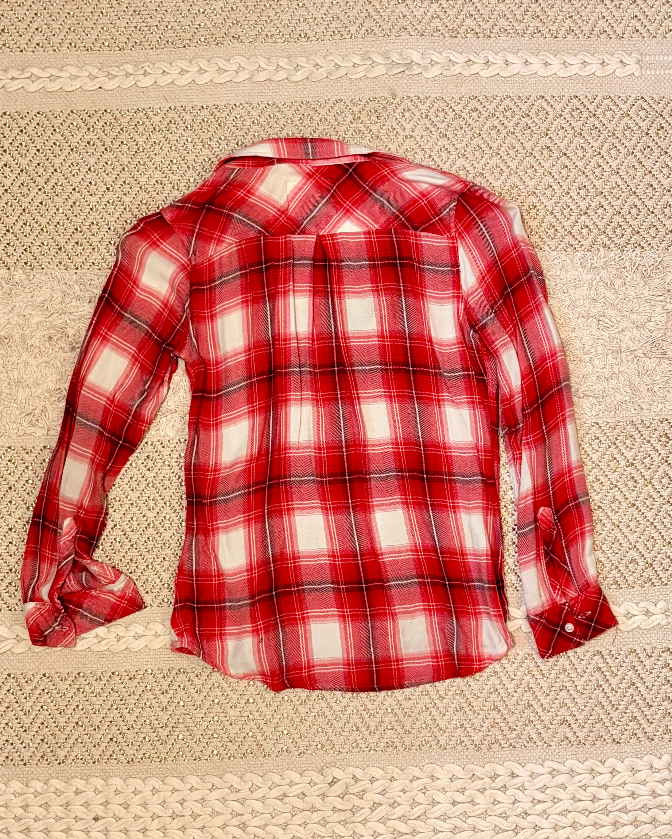 Vintage Rails Red/White Flannel