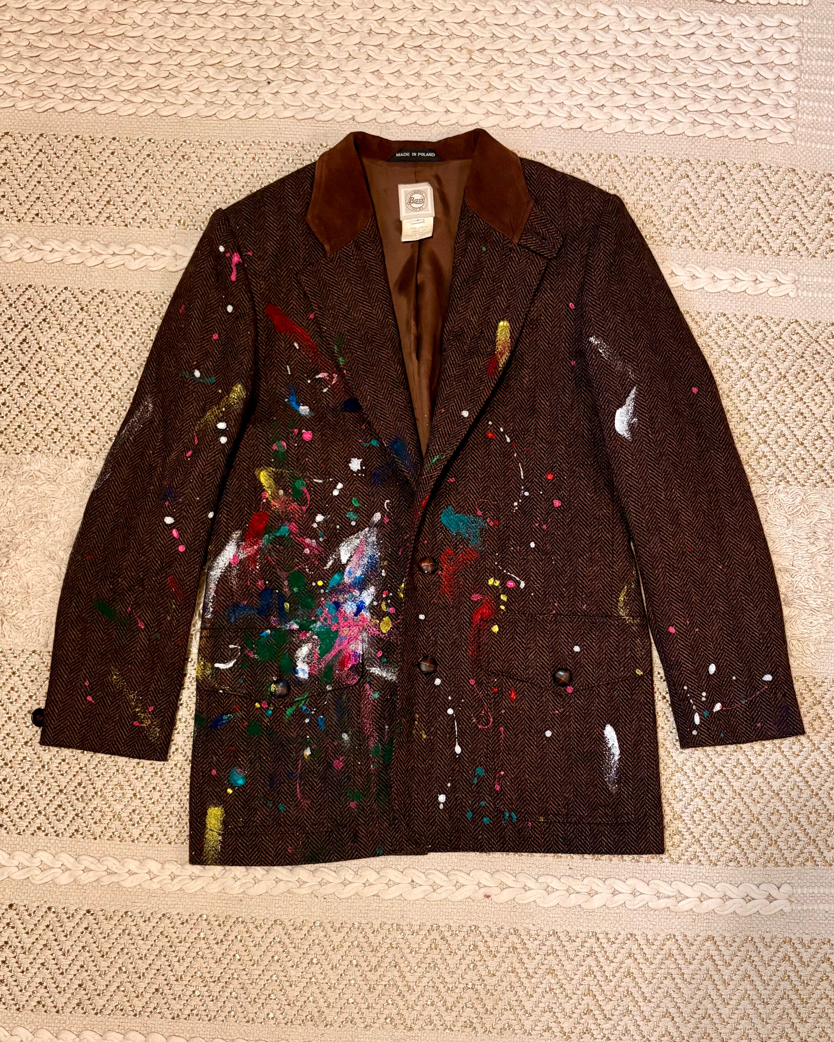 Painter's Tweed & Suede Blazer Jacket