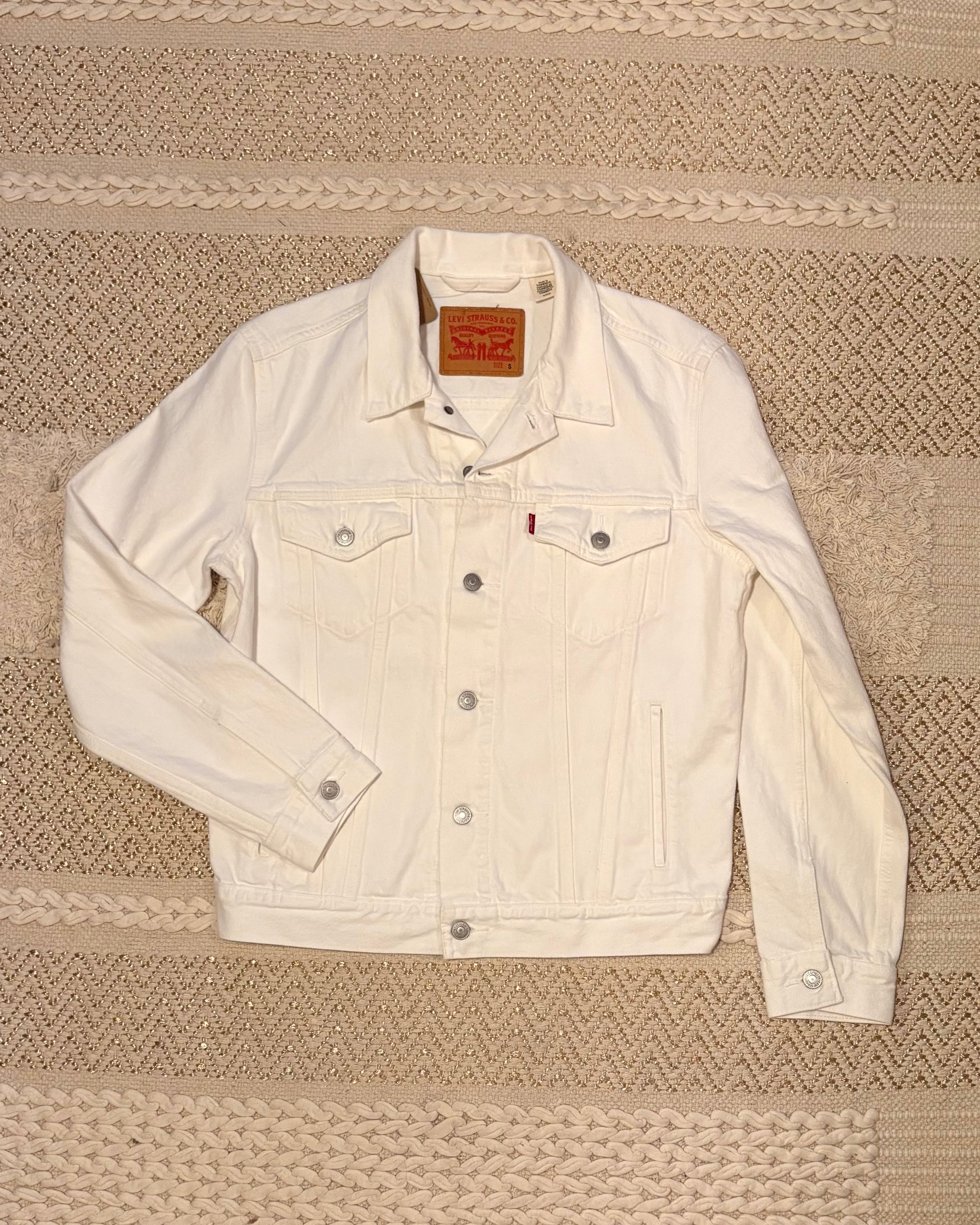 White Denim Levi's Jacket