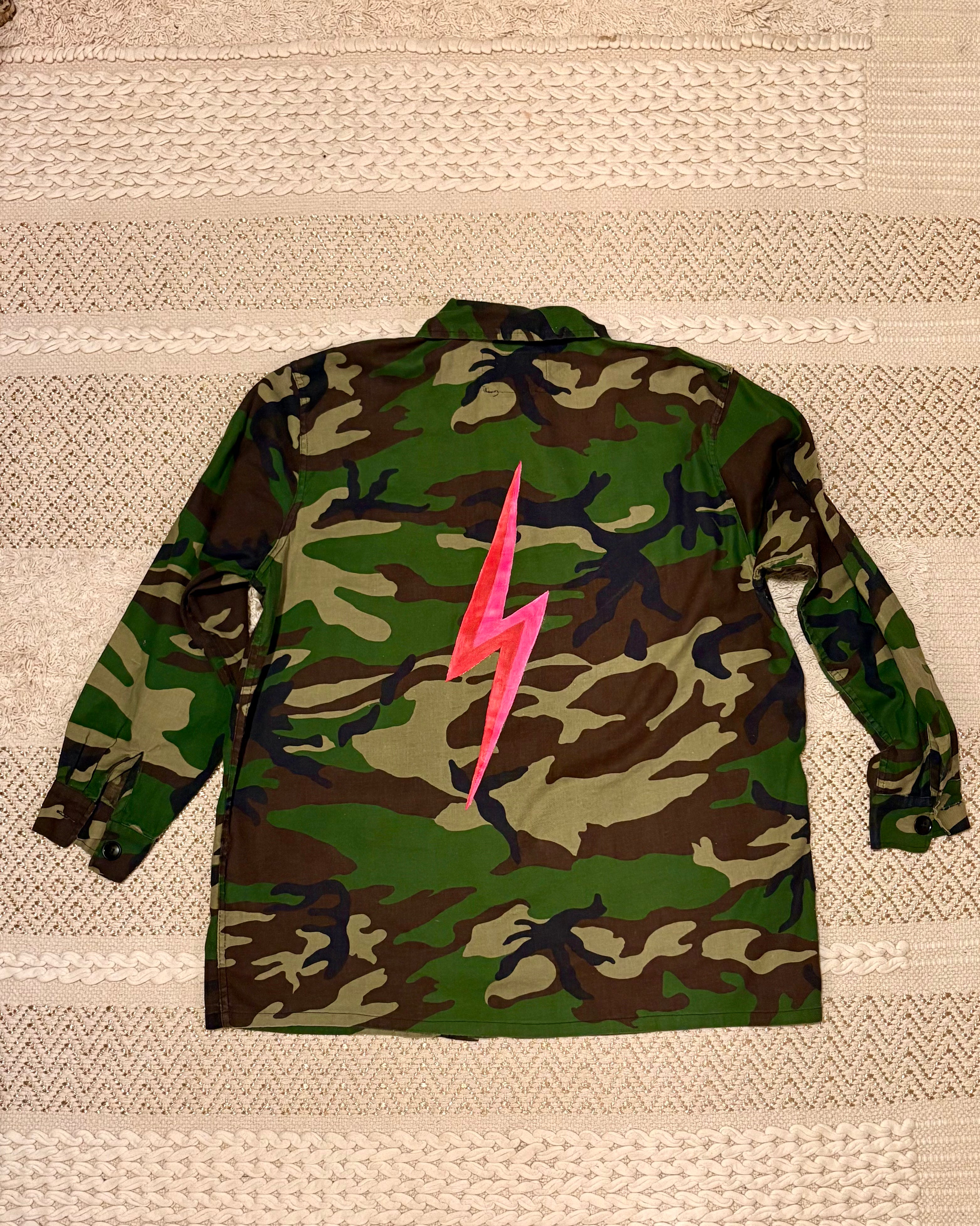 Vintage Camo Pink Lightning Chore Jacket