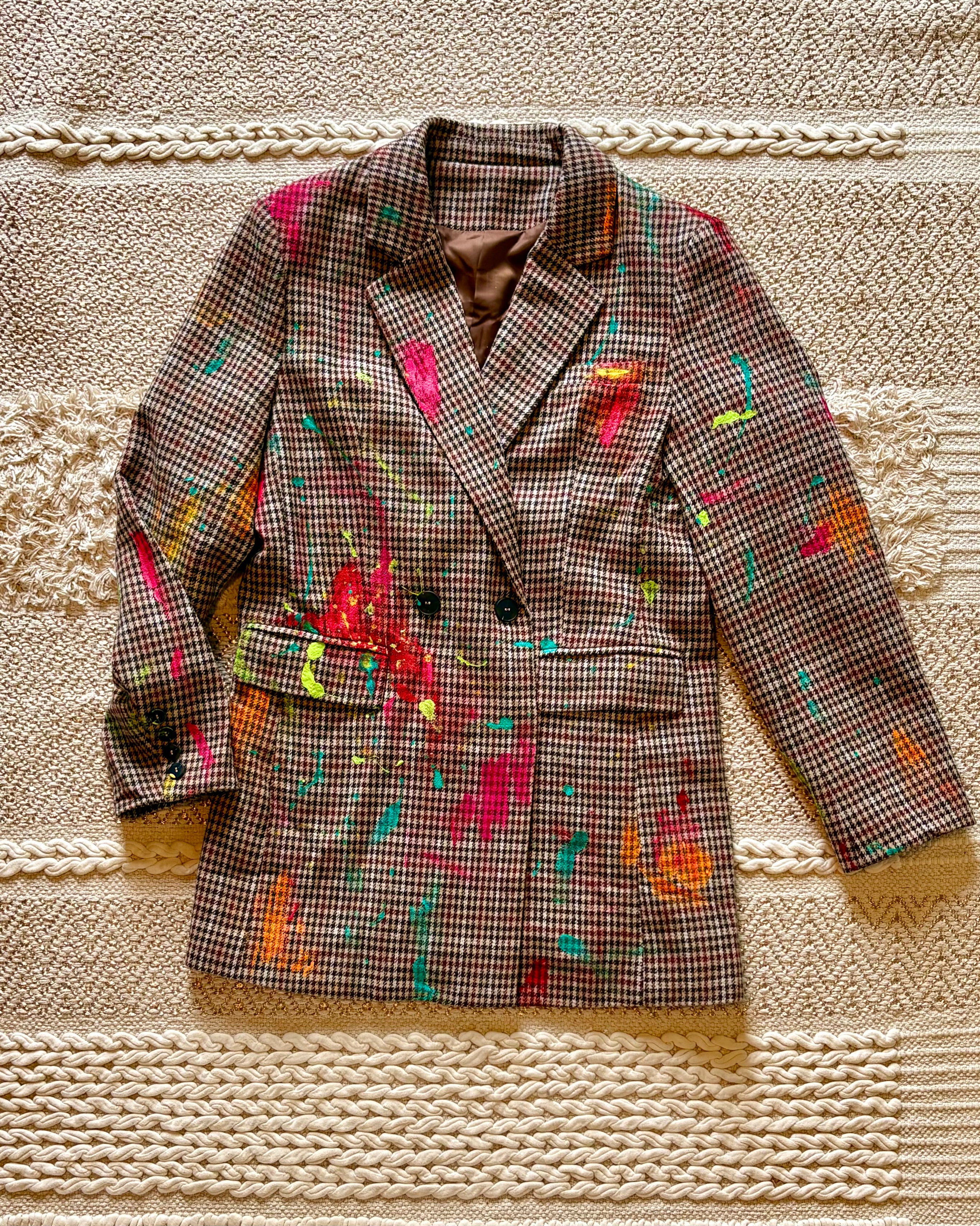 Painter's Color Tweed Blazer Jacket