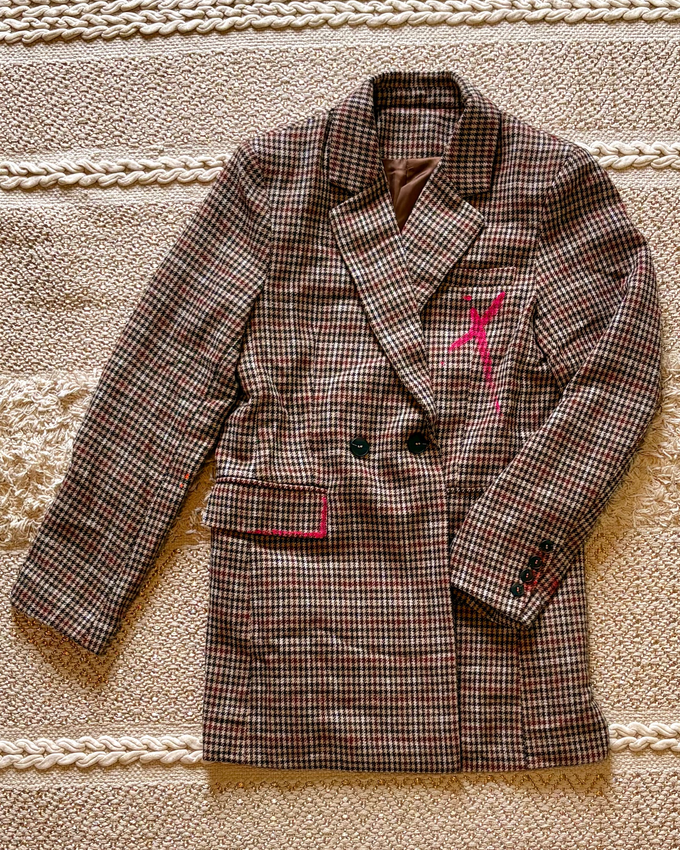Lips Tweed Blazer Jacket