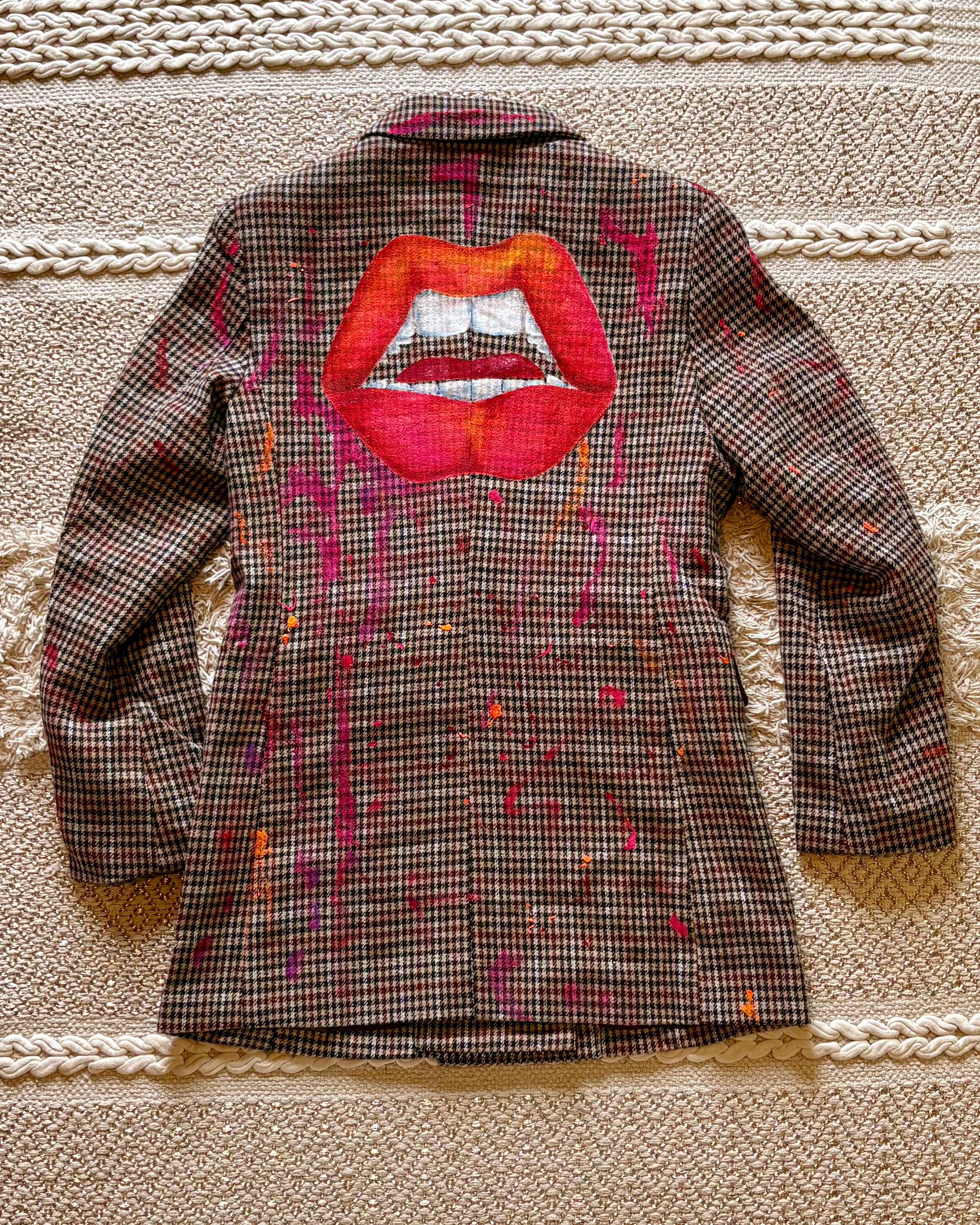 Lips Tweed Blazer Jacket