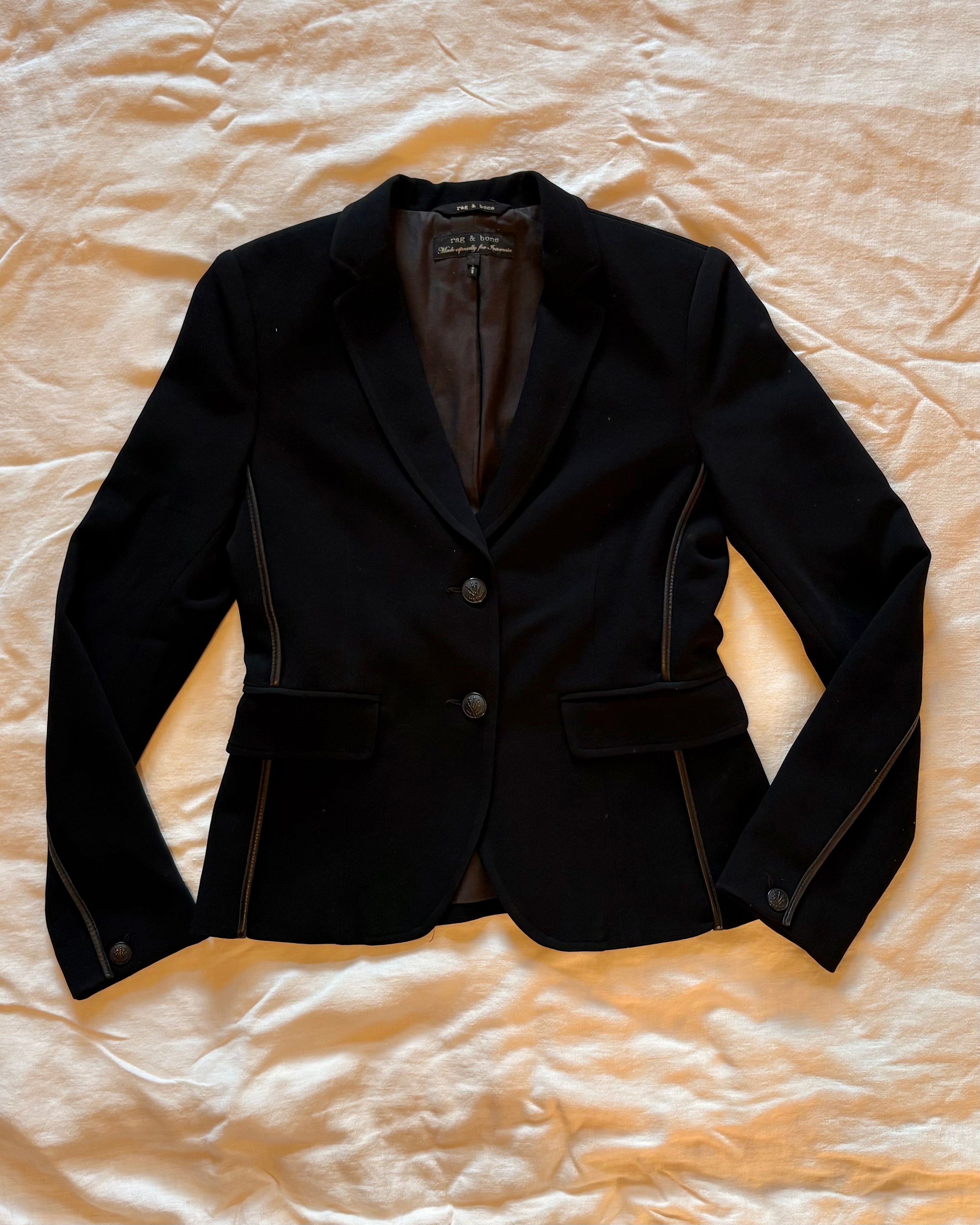 Vintage Rag & Bone Blazer w/ Leather Trim