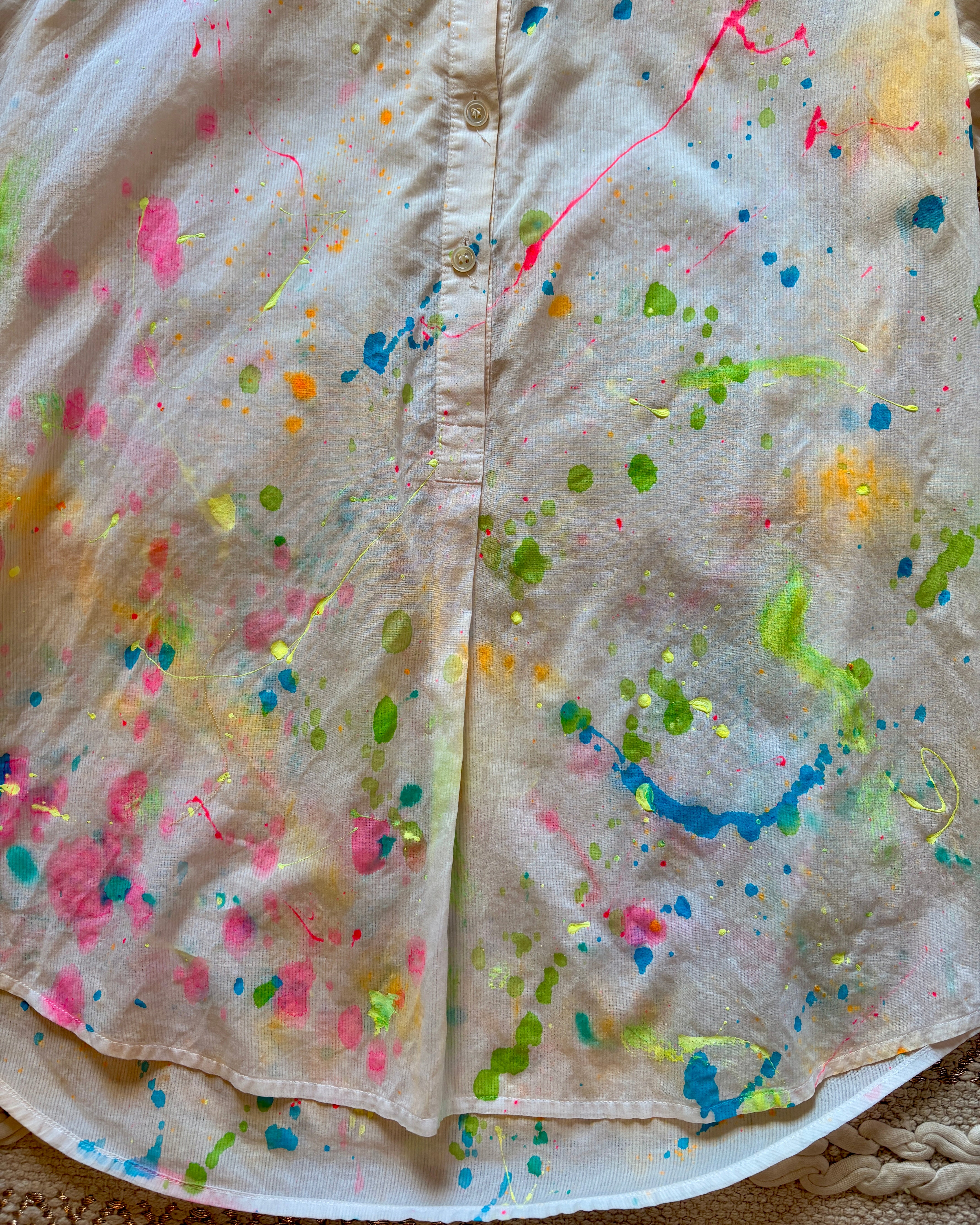 Vintage Painter's Band Collar Shirt