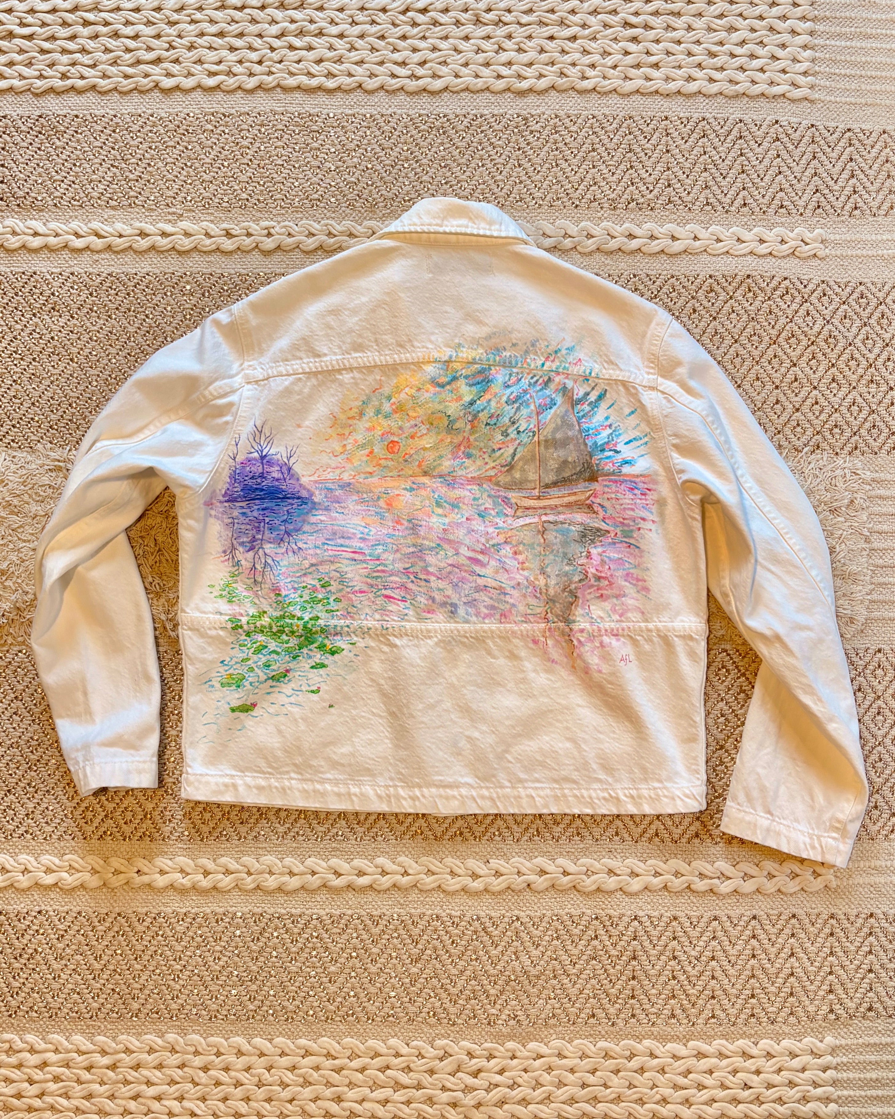 Custom Monet-Inspired Denim Jacket