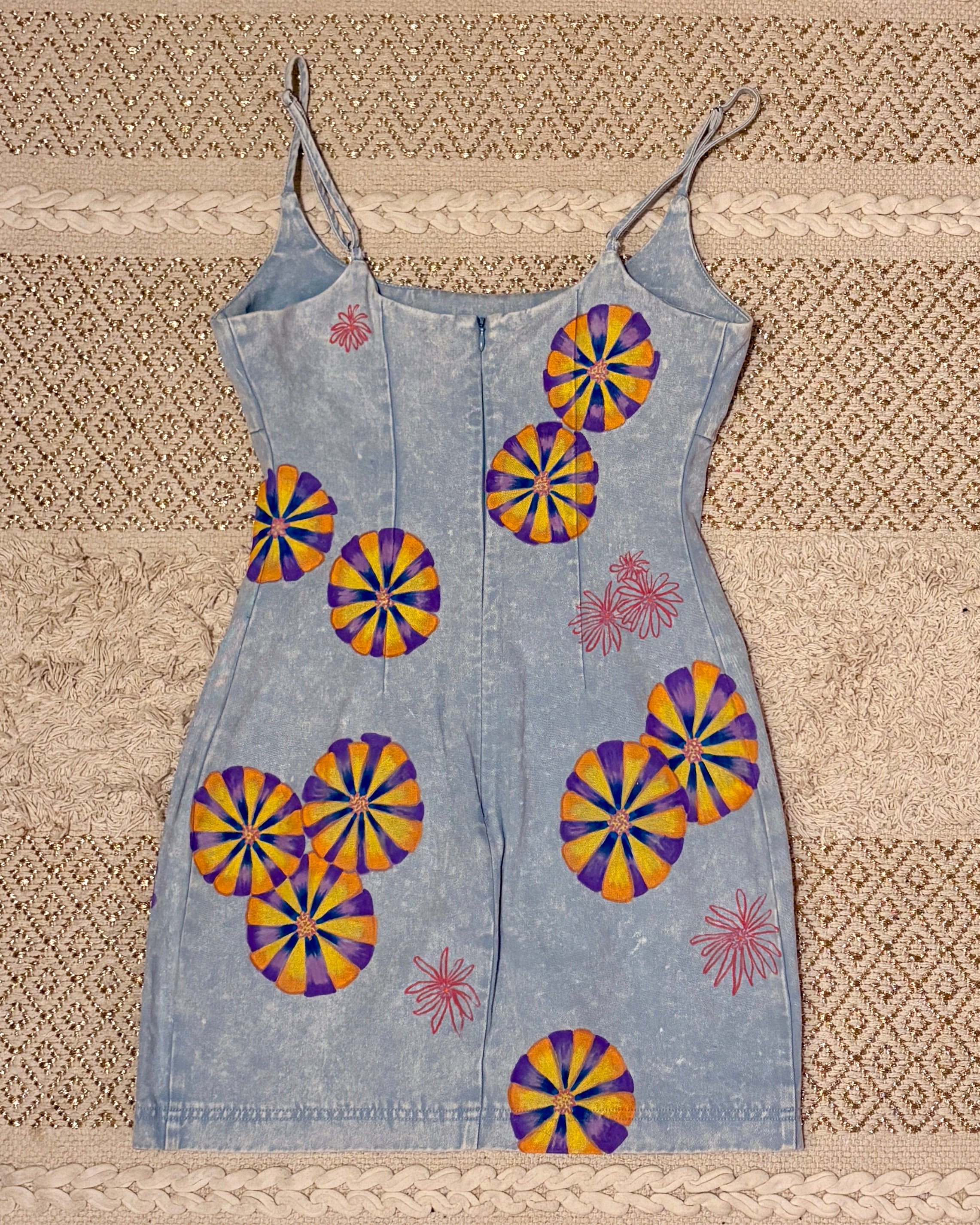 Pinwheel Denim Mini