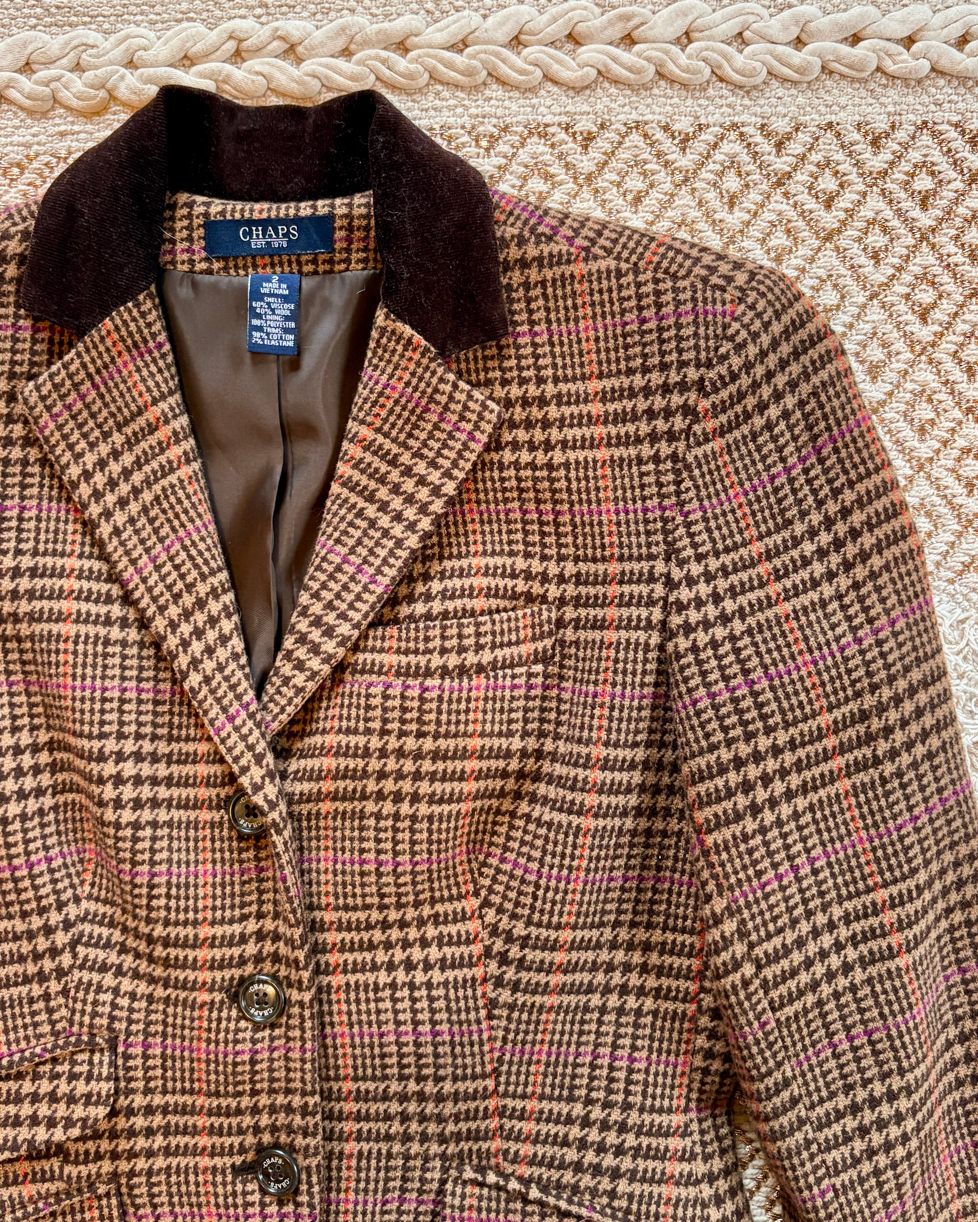 Vintage RL Chaps Tweed Blazer
