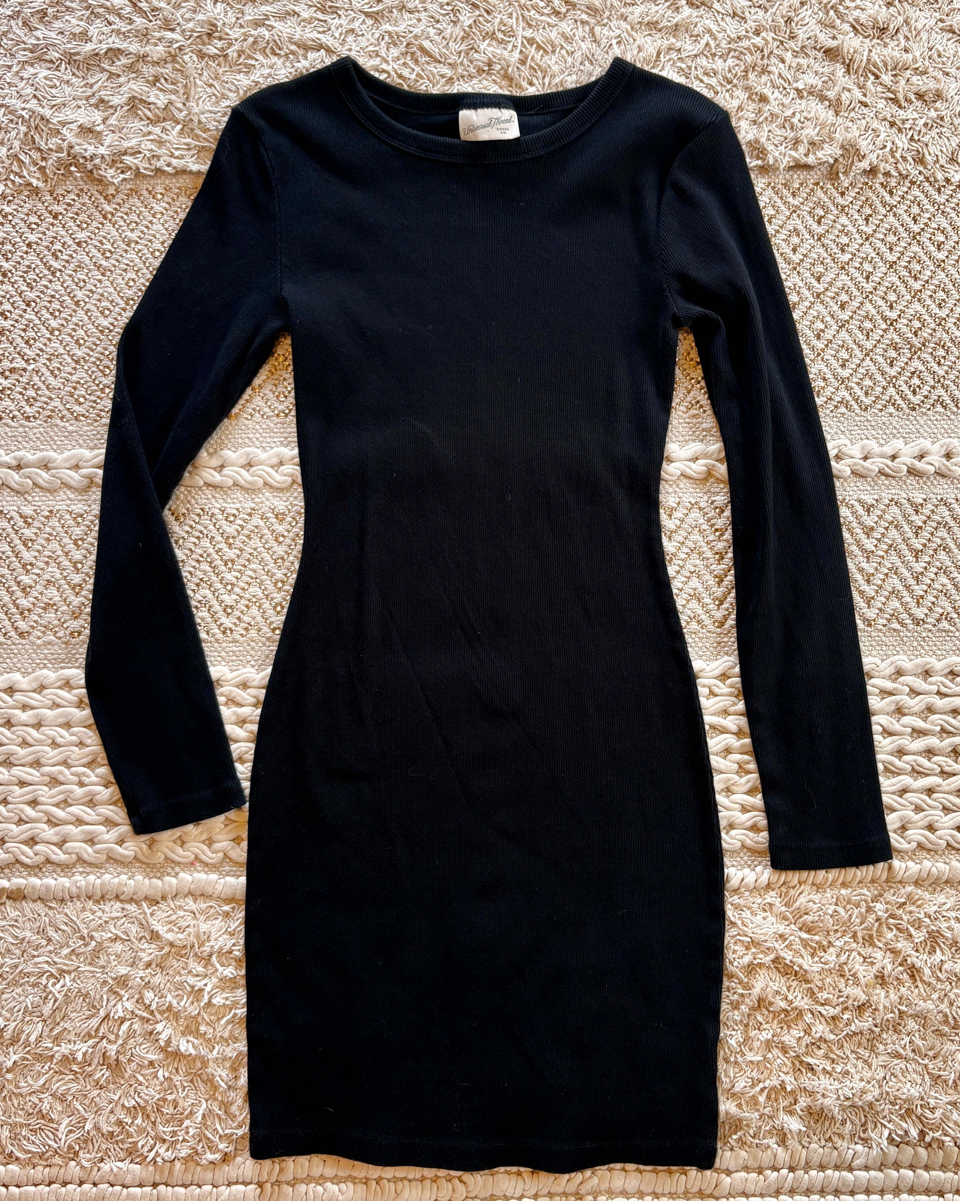 Ribbed Long Sleeve BodyCon Dress