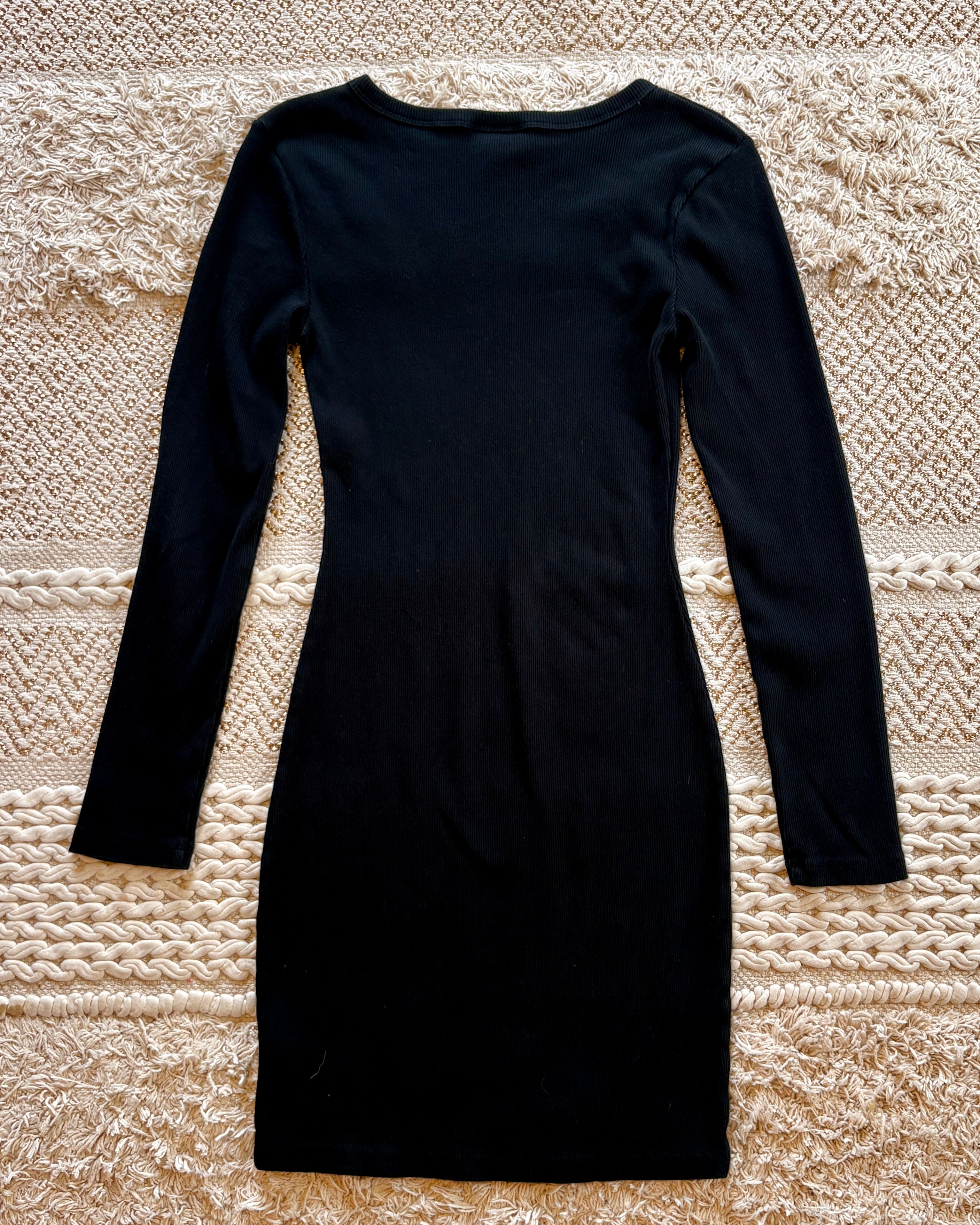 Ribbed Long Sleeve BodyCon Dress