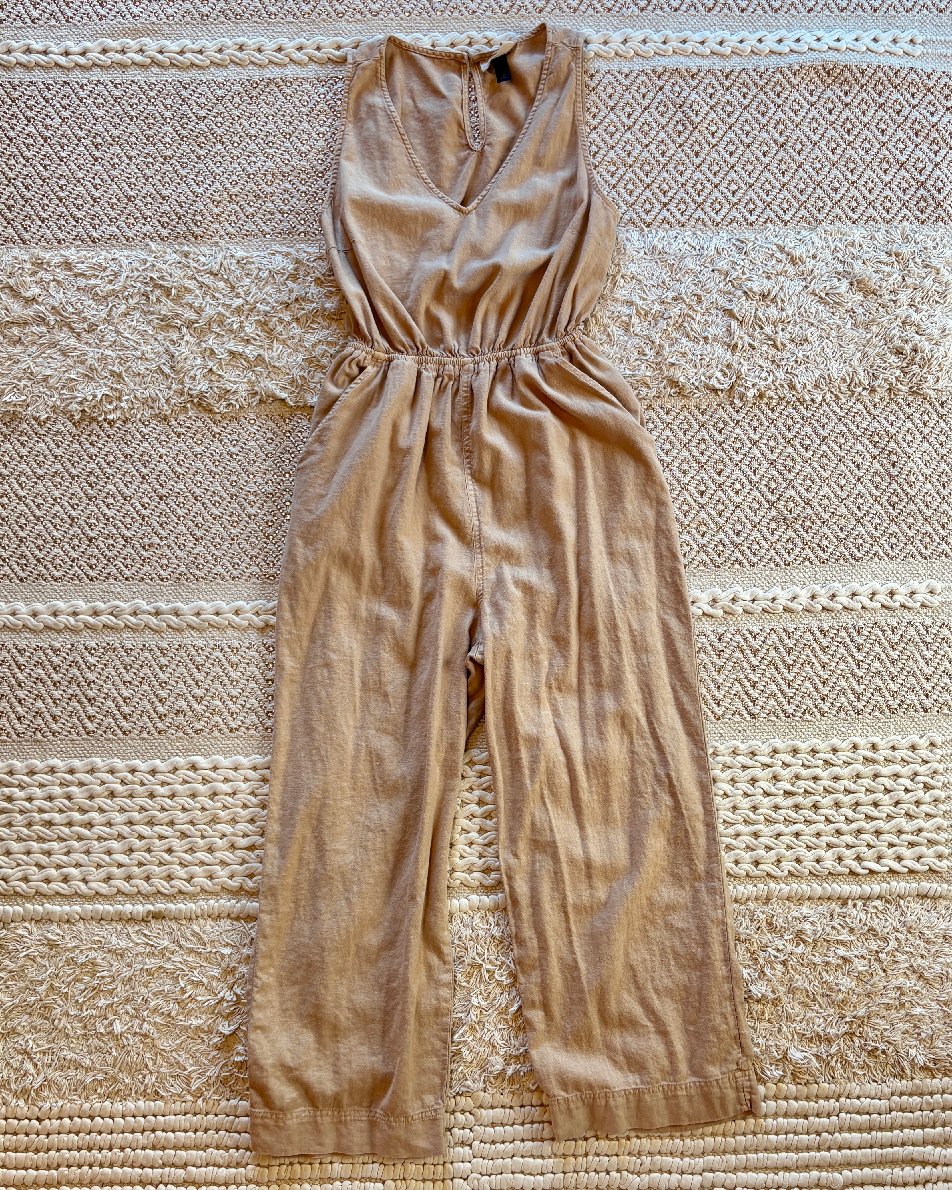 Backless Linen Romper