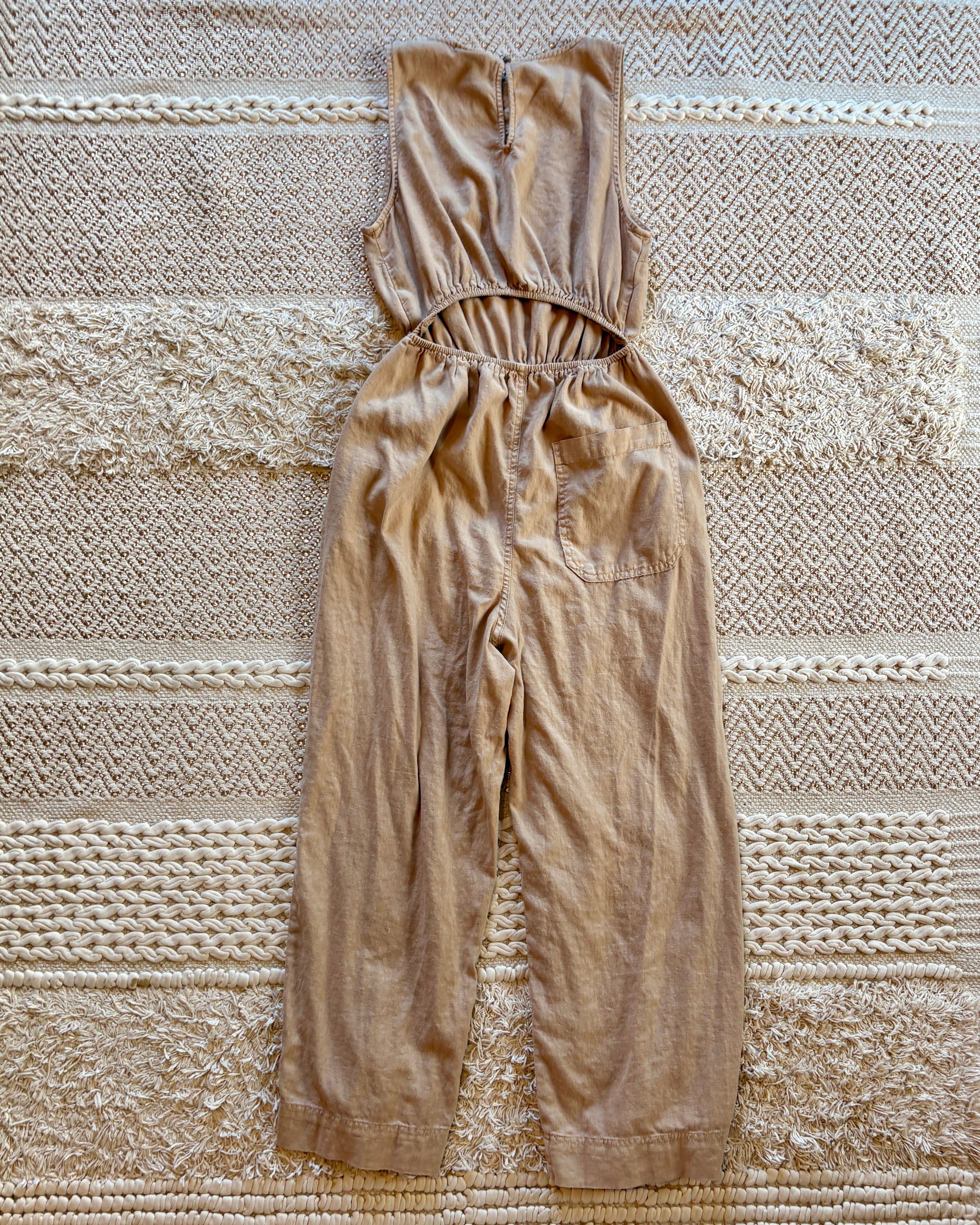 Backless Linen Romper