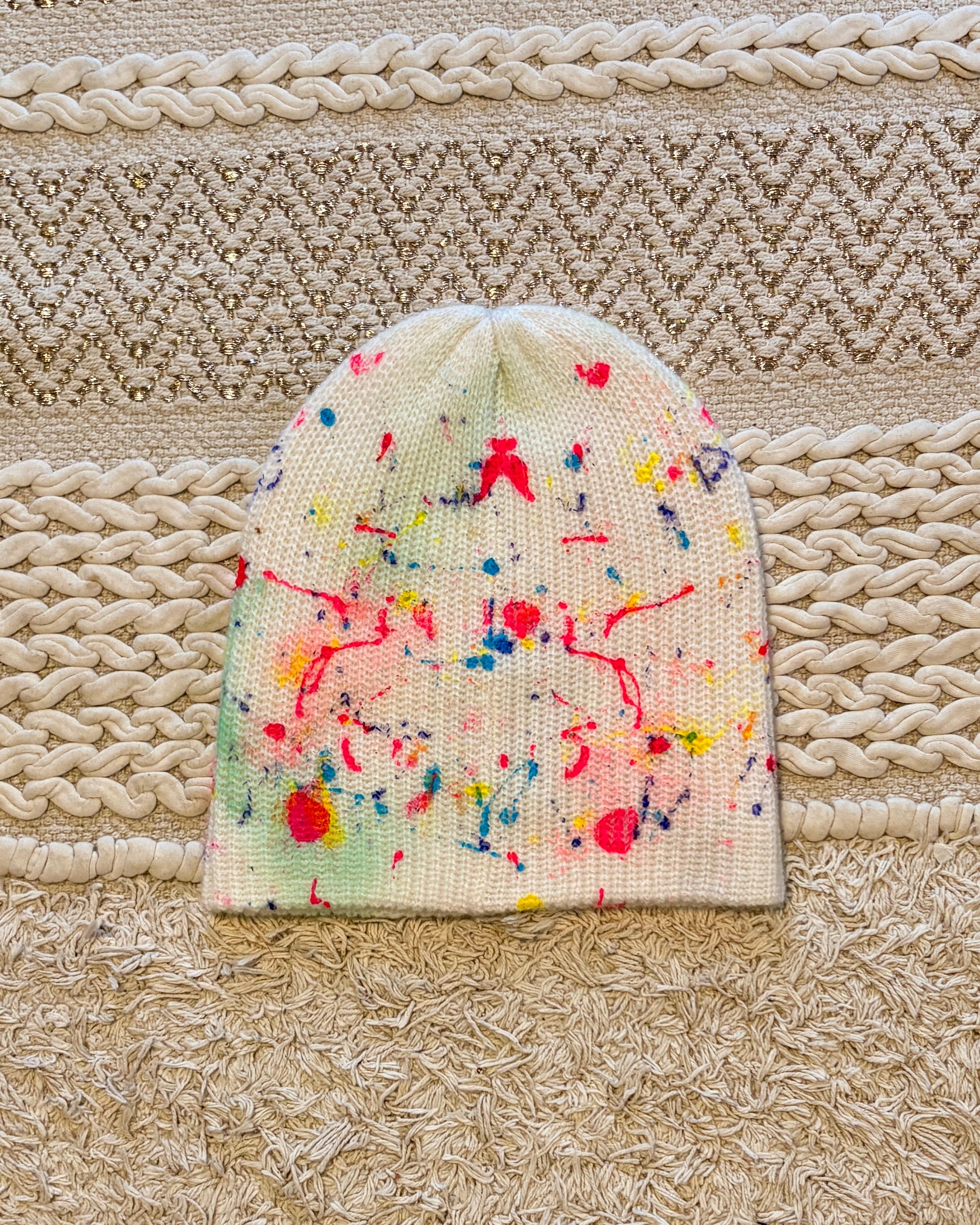 Hand-Splattered Beanies