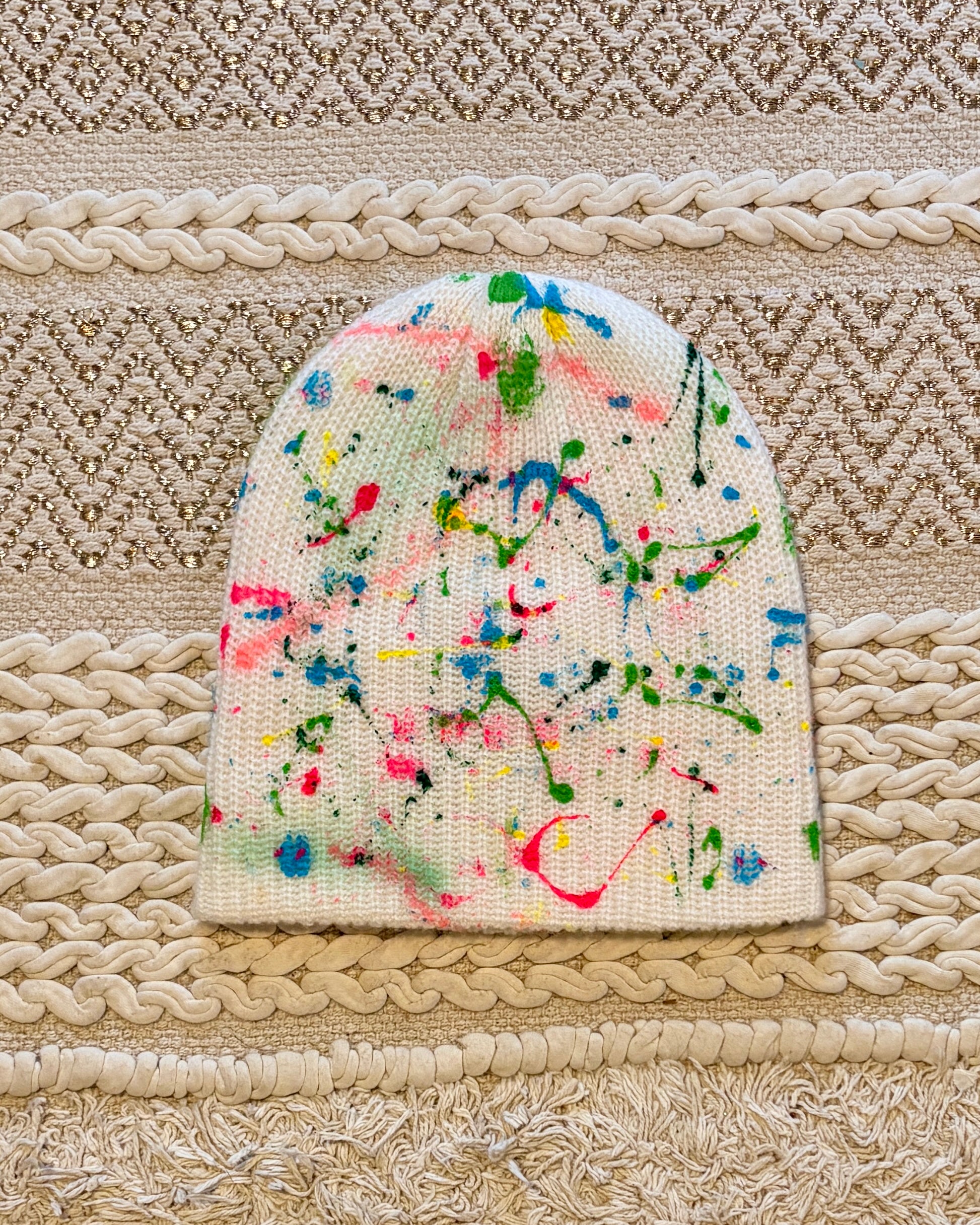 Hand-Splattered Beanies