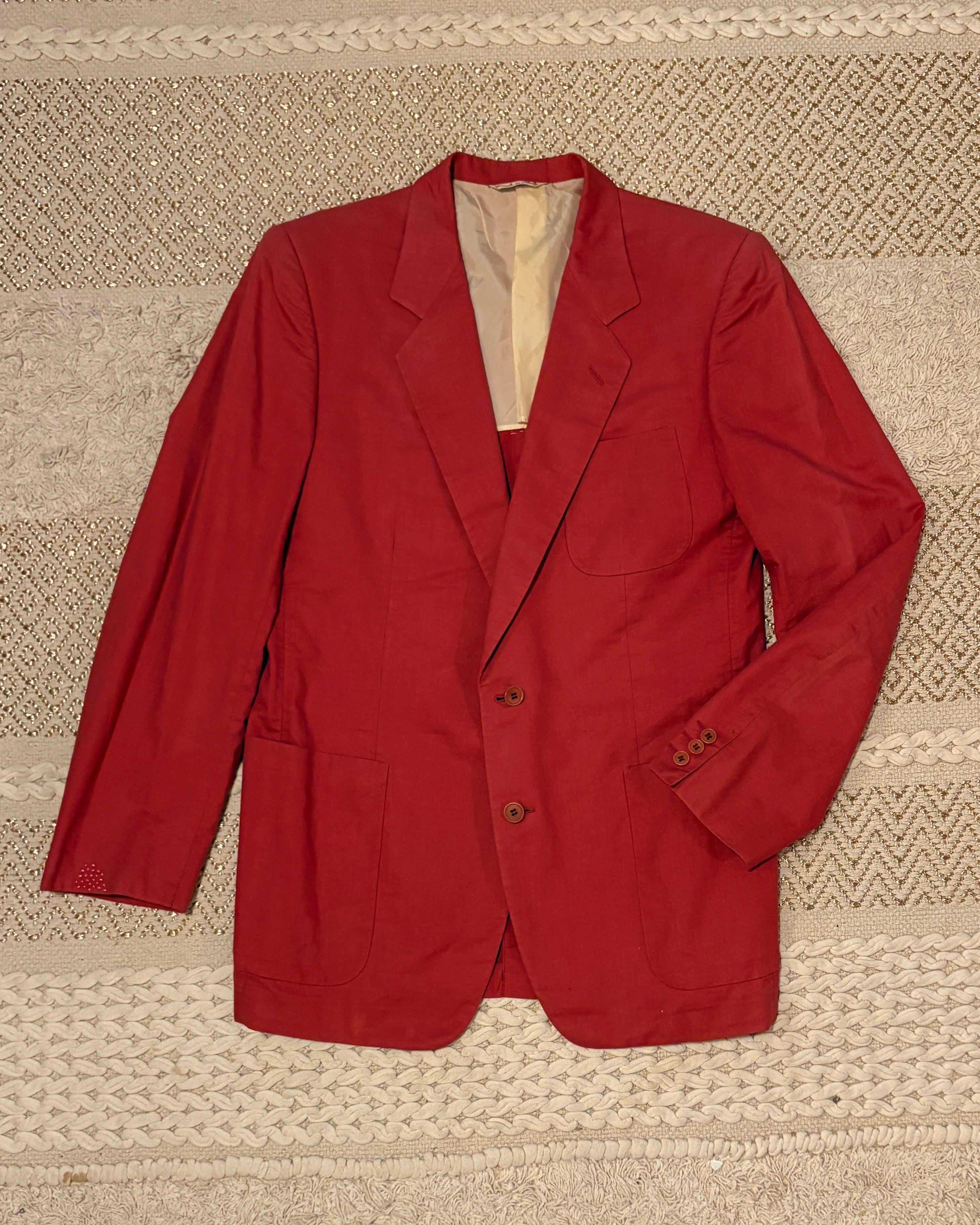 Hand-Beaded Collage on Vintage YSL Blazer